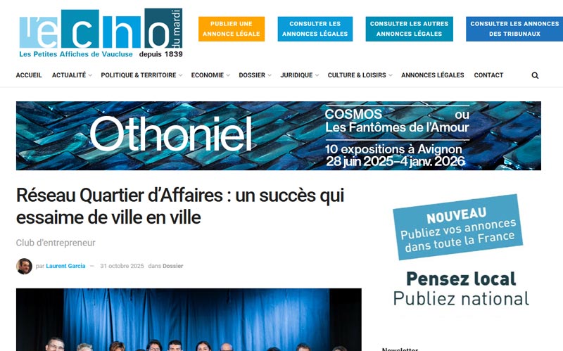 Lisez notre reportage cette semaine dans l'écho du Mardi