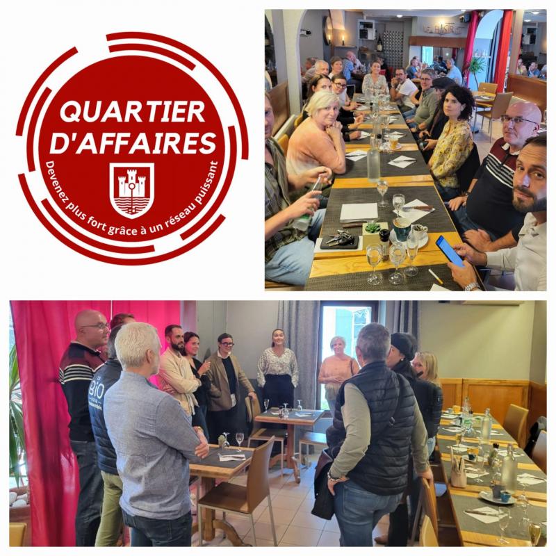 Réunion-réseau du club Quartier d'Affaires Baronnies Ventoux au restaurant Coco Marco à Nyons (26)